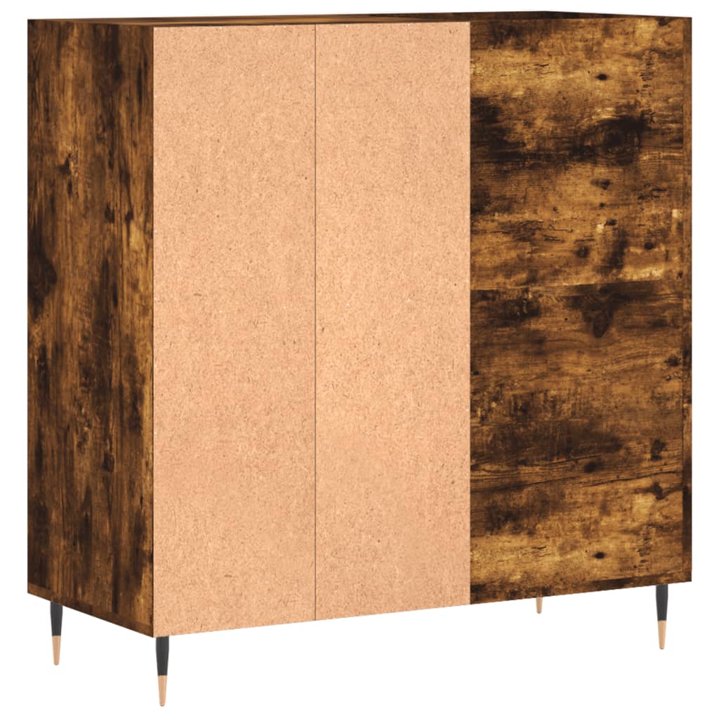 Armoire à disques chêne fumé 84,5x38x89 cm bois d'ingénierie - XIOS