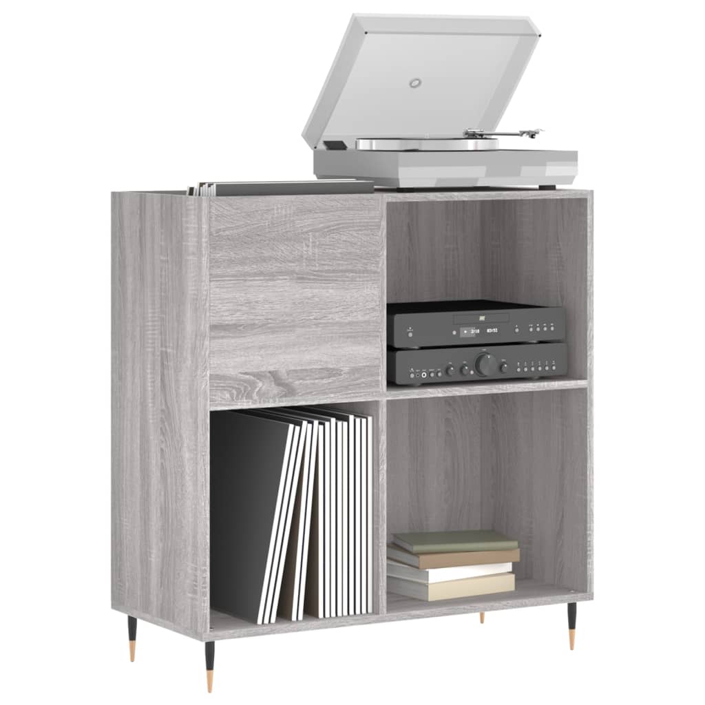 Armoire à disques sonoma gris 84,5x38x89 cm bois d'ingénierie - XIOS