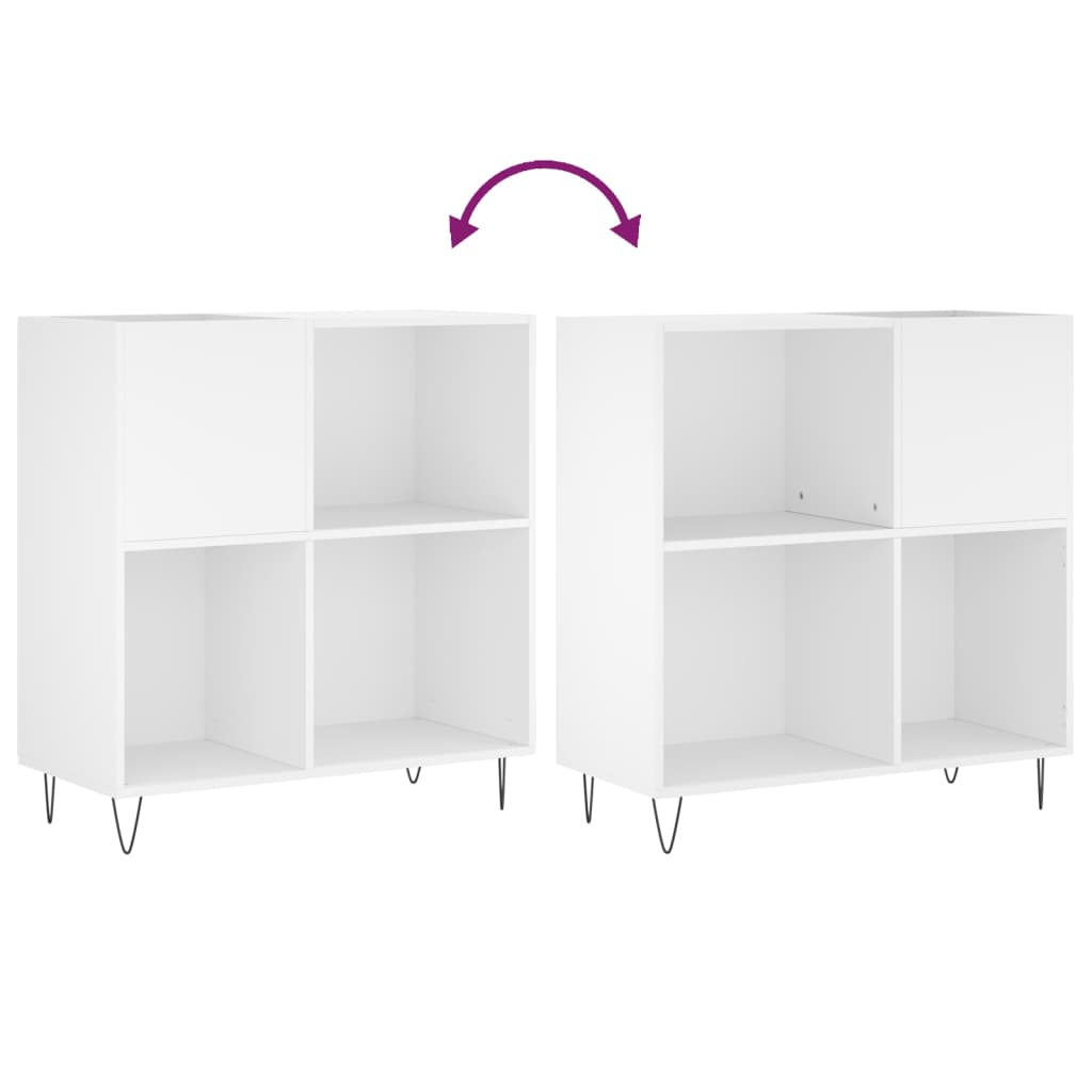 Armoire à disques blanc 84,5x38x89 cm bois d'ingénierie - XIOS