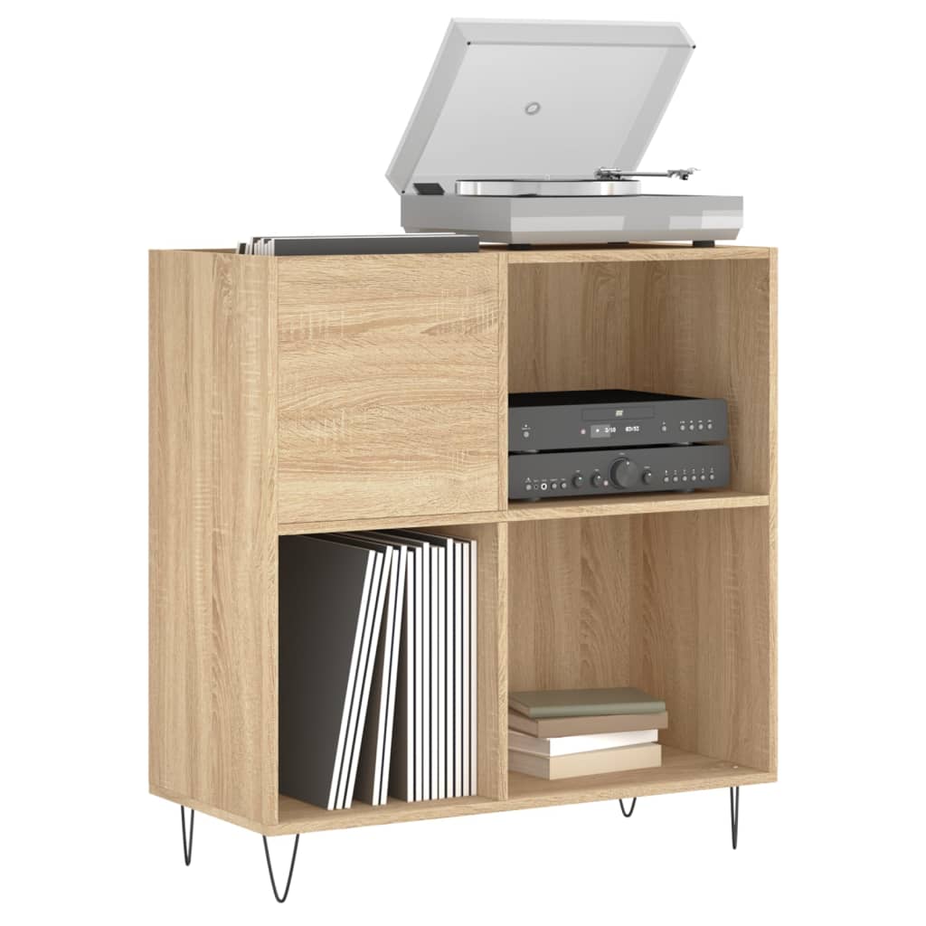 Armoire à disques chêne sonoma 84,5x38x89 cm bois d'ingénierie - XIOS
