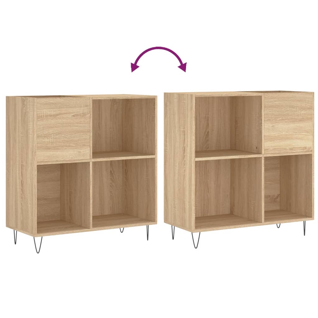 Armoire à disques chêne sonoma 84,5x38x89 cm bois d'ingénierie - XIOS