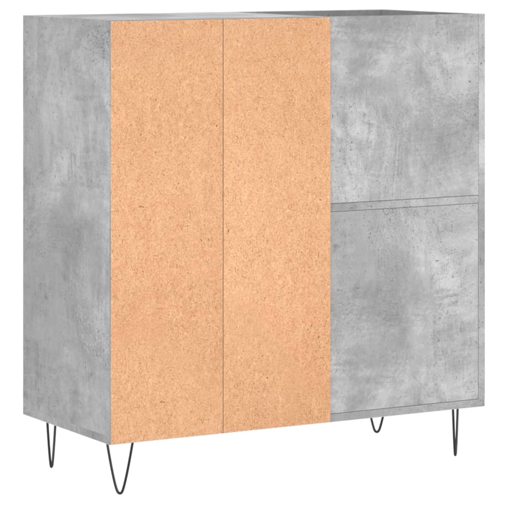 Armoire à disques gris béton 84,5x38x89 cm bois d'ingénierie - XIOS