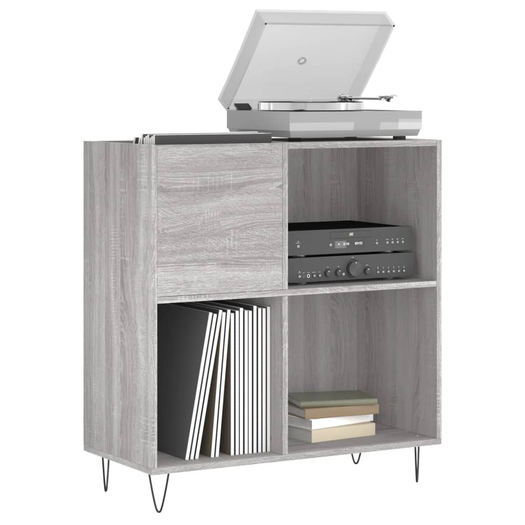 Armoire à disques sonoma gris 84,5x38x89 cm bois d'ingénierie - XIOS