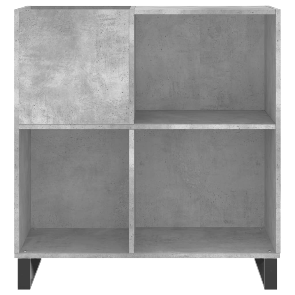 Armoire à disques gris béton 84,5x38x89 cm bois d'ingénierie - XIOS