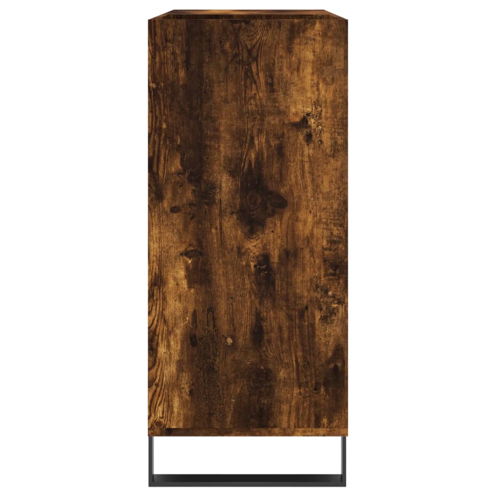 Armoire à disques chêne fumé 84,5x38x89 cm bois d'ingénierie - XIOS