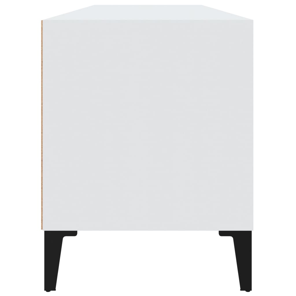 Meuble TV blanc 100x34,5x44,5 cm bois d'ingénierie - XIOS