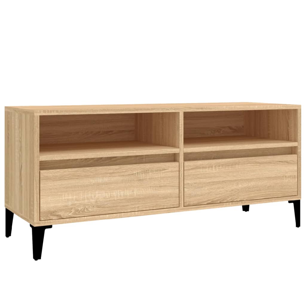Meuble TV chêne sonoma 100x34,5x44,5 cm bois d'ingénierie - XIOS