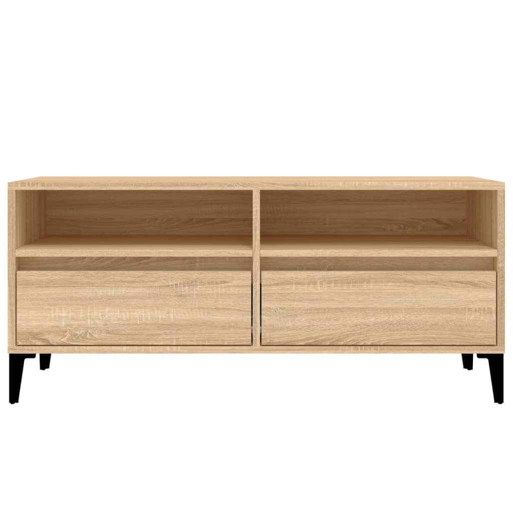 Meuble TV chêne sonoma 100x34,5x44,5 cm bois d'ingénierie - XIOS