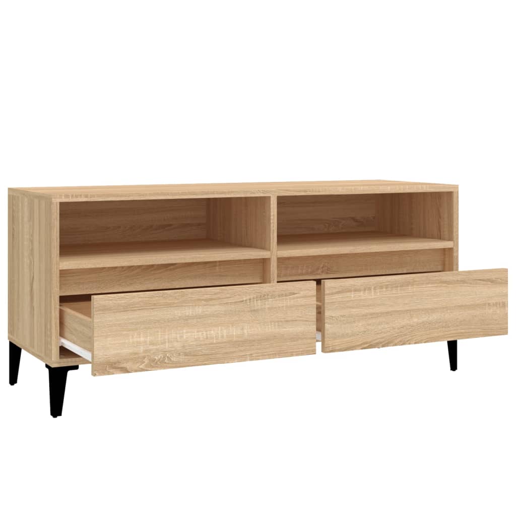 Meuble TV chêne sonoma 100x34,5x44,5 cm bois d'ingénierie - XIOS