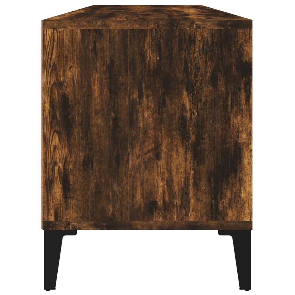 Meuble TV chêne fumé 100x34,5x44,5 cm bois d'ingénierie - XIOS