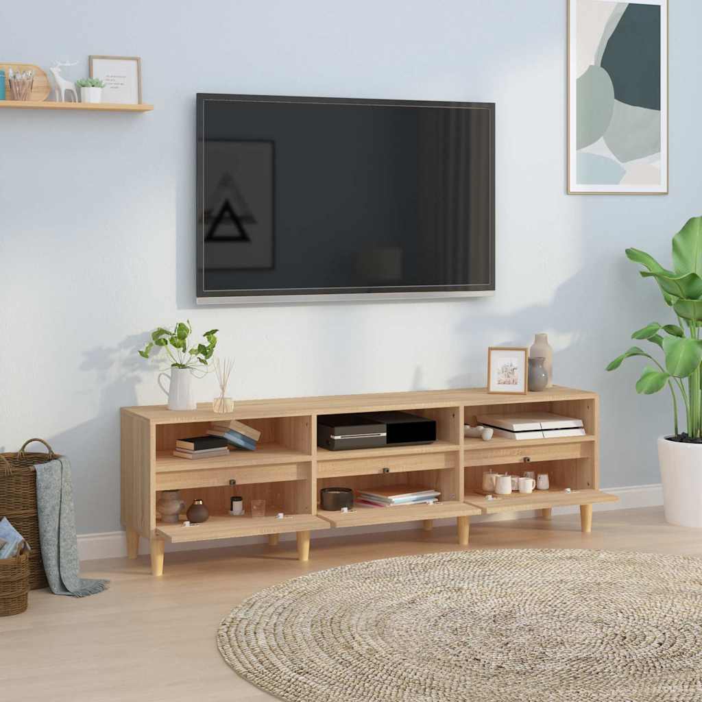 Meuble TV chêne sonoma 150x30x44,5 cm bois d'ingénierie - XIOS