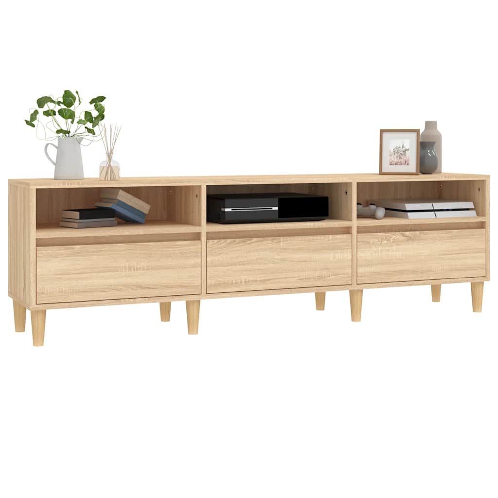 Meuble TV chêne sonoma 150x30x44,5 cm bois d'ingénierie - XIOS