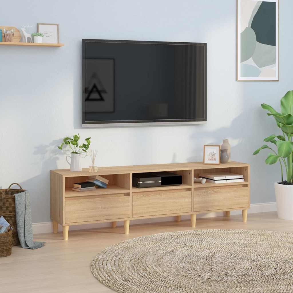 Meuble TV chêne sonoma 150x30x44,5 cm bois d'ingénierie - XIOS