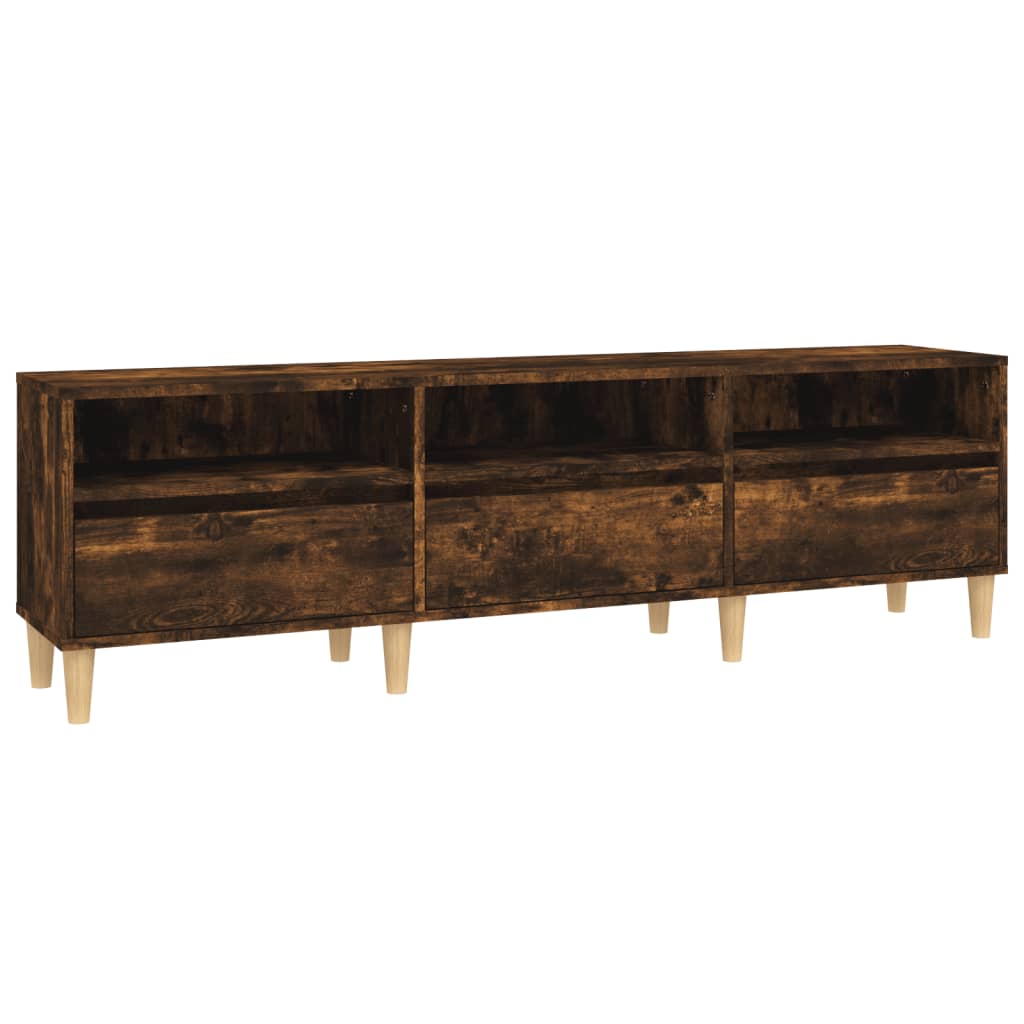 Meuble TV chêne fumé 150x30x44,5 cm bois d'ingénierie - XIOS