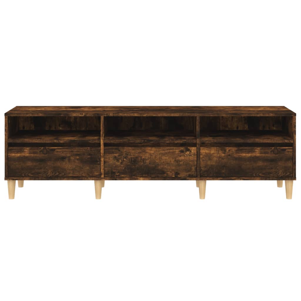 Meuble TV chêne fumé 150x30x44,5 cm bois d'ingénierie - XIOS