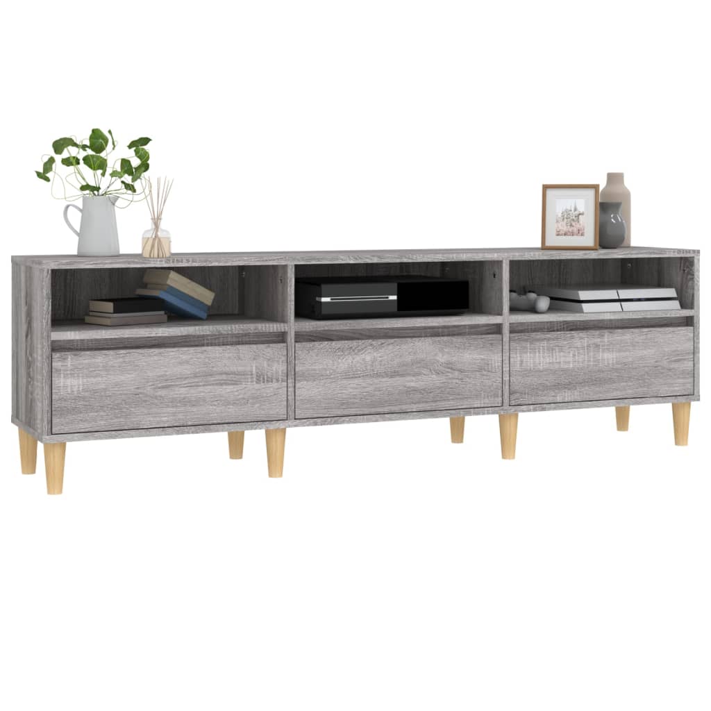 Meuble TV Sonoma gris 150x30x44,5 cm bois d'ingénierie - XIOS
