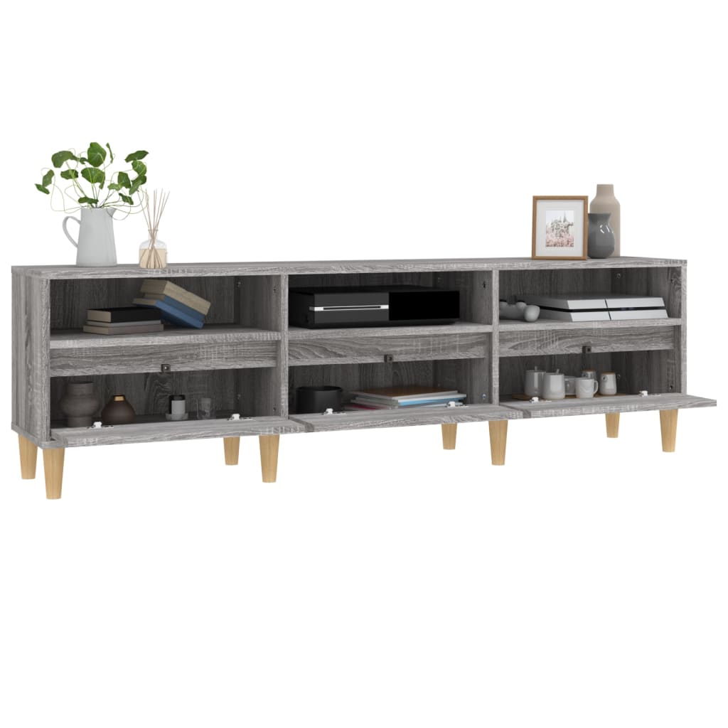 Meuble TV Sonoma gris 150x30x44,5 cm bois d'ingénierie - XIOS