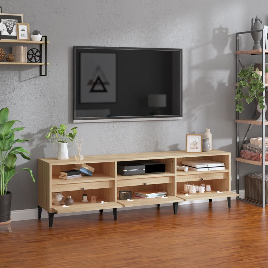 Meuble TV chêne sonoma 150x30x44,5 cm bois d'ingénierie - XIOS