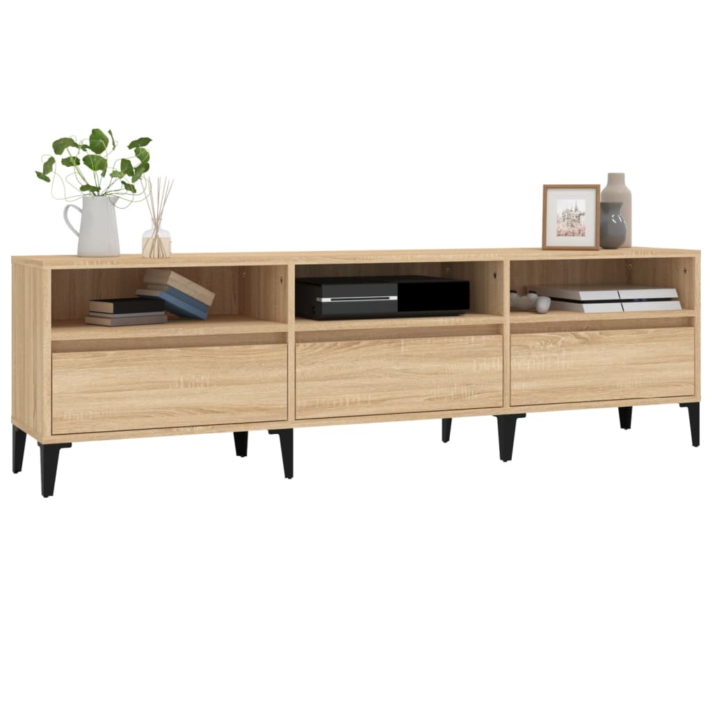 Meuble TV chêne sonoma 150x30x44,5 cm bois d'ingénierie - XIOS