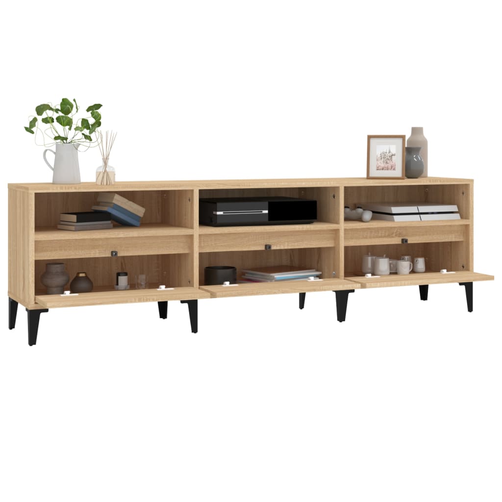 Meuble TV chêne sonoma 150x30x44,5 cm bois d'ingénierie - XIOS