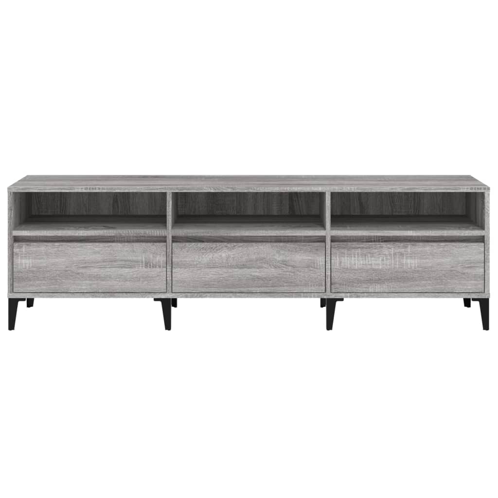 Meuble TV sonoma gris 150x30x44,5 cm bois d'ingénierie - XIOS