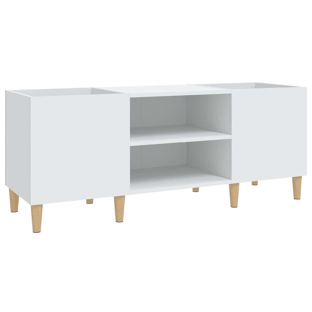 Meuble à disques Blanc 121x38x48 cm Bois d'ingénierie - XIOS