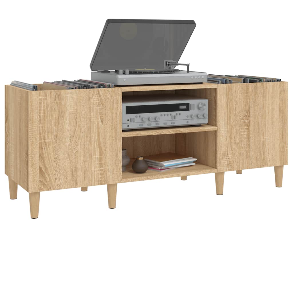 Armoire à disques chêne sonoma 121x38x48 cm bois d'ingénierie - XIOS