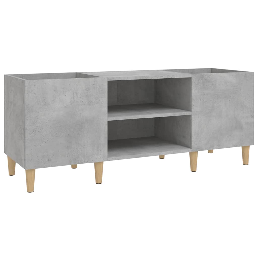 Armoire à disques gris béton 121x38x48 cm bois d'ingénierie - XIOS