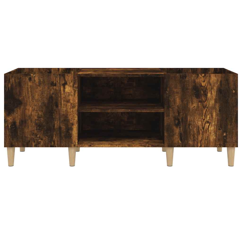 Armoire à disques chêne fumé 121x38x48 cm bois d'ingénierie - XIOS