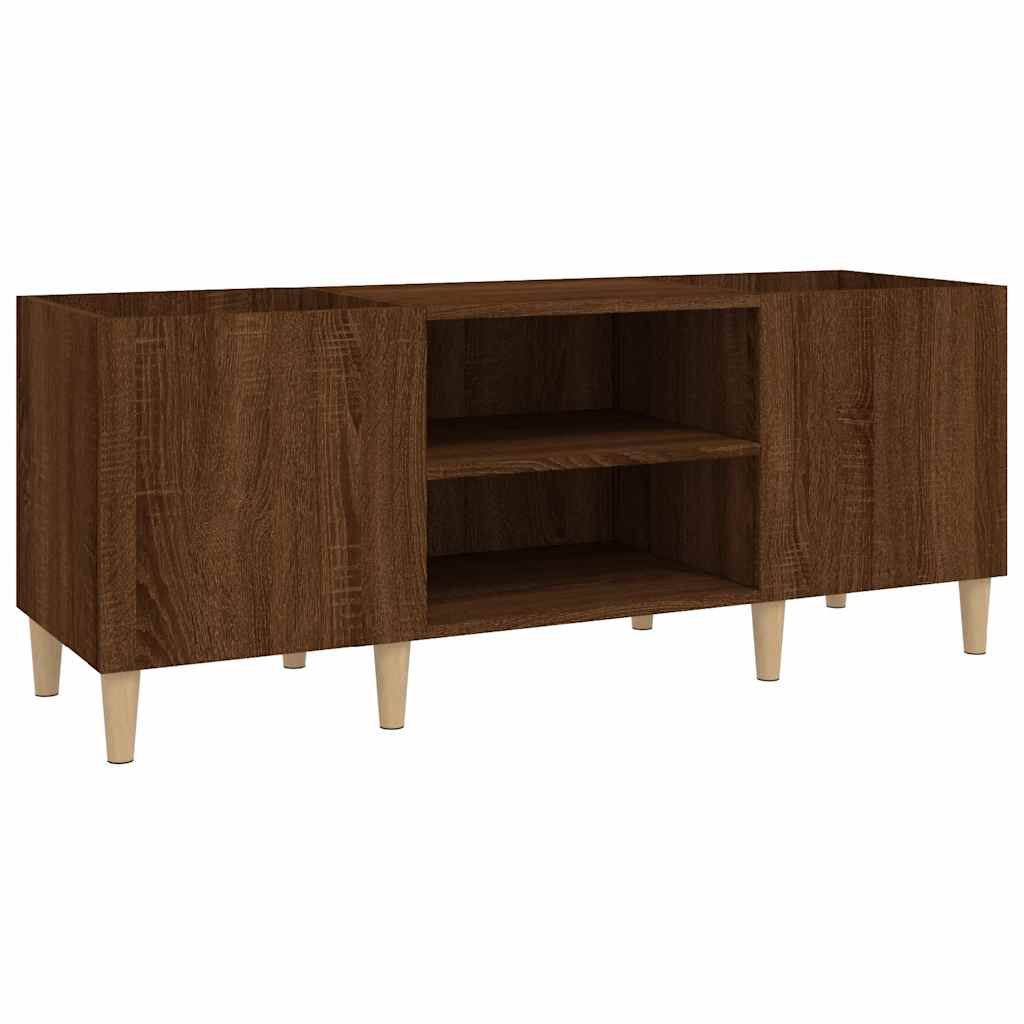 Armoire à disques chêne marron 121x38x48 cm bois d'ingénierie - XIOS