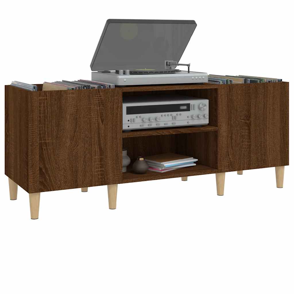 Armoire à disques chêne marron 121x38x48 cm bois d'ingénierie - XIOS