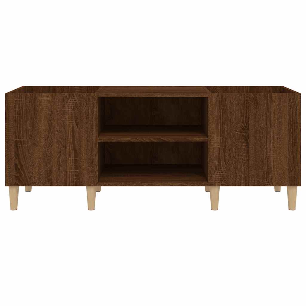 Armoire à disques chêne marron 121x38x48 cm bois d'ingénierie - XIOS