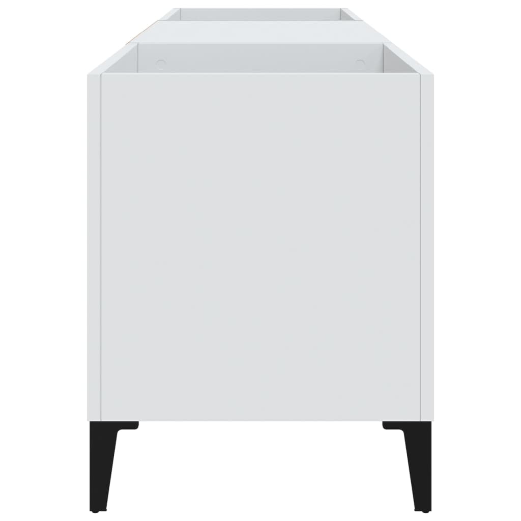 Armoire à disques blanc 121x38x48 cm bois d'ingénierie - XIOS