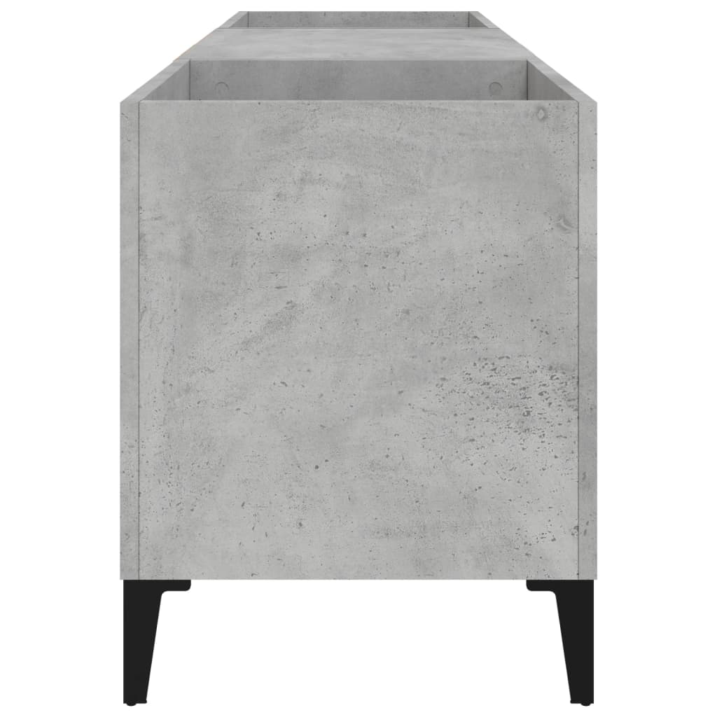 Armoire à disques gris béton 121x38x48 cm bois d'ingénierie - XIOS