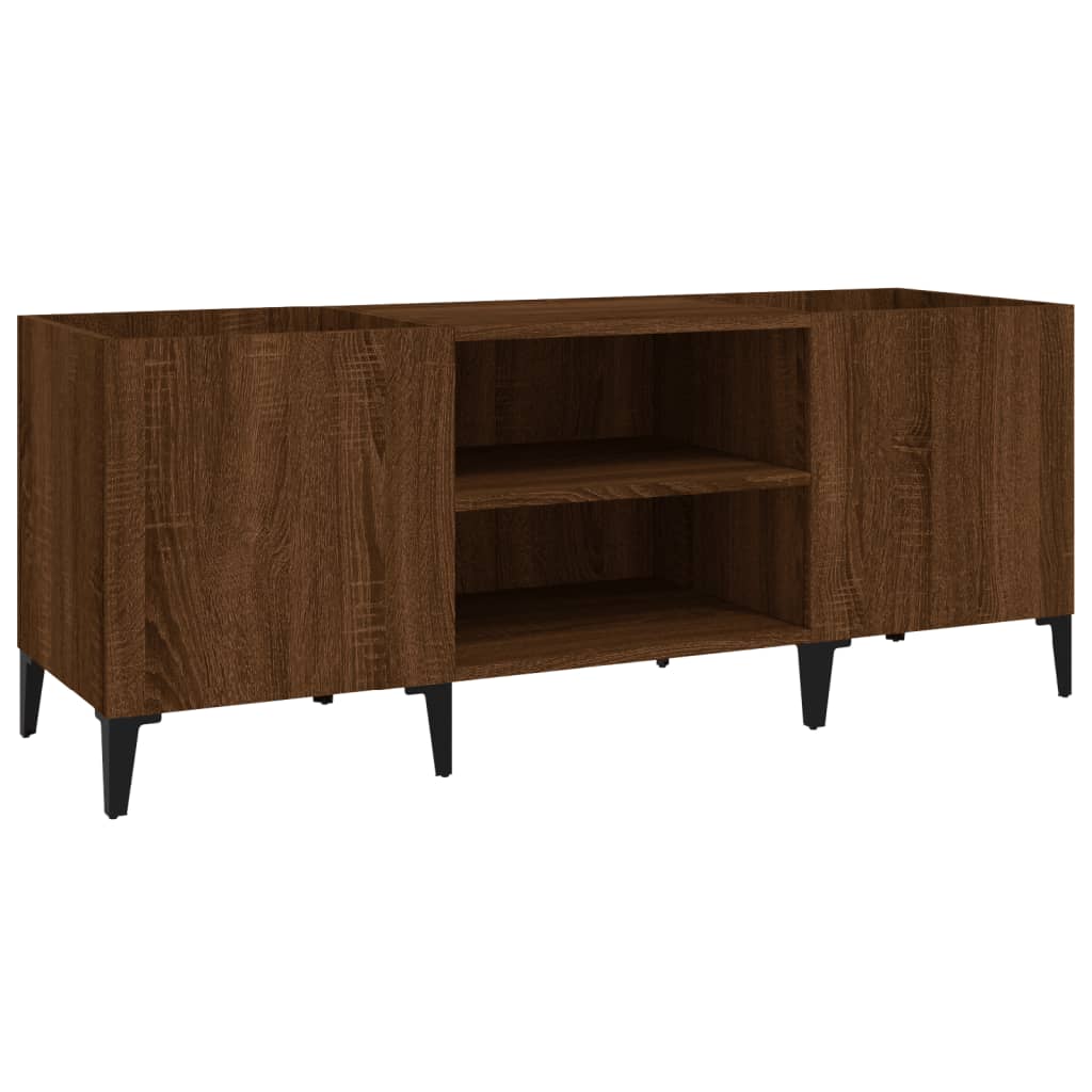 Armoire à disques chêne marron 121x38x48 cm bois d'ingénierie - XIOS