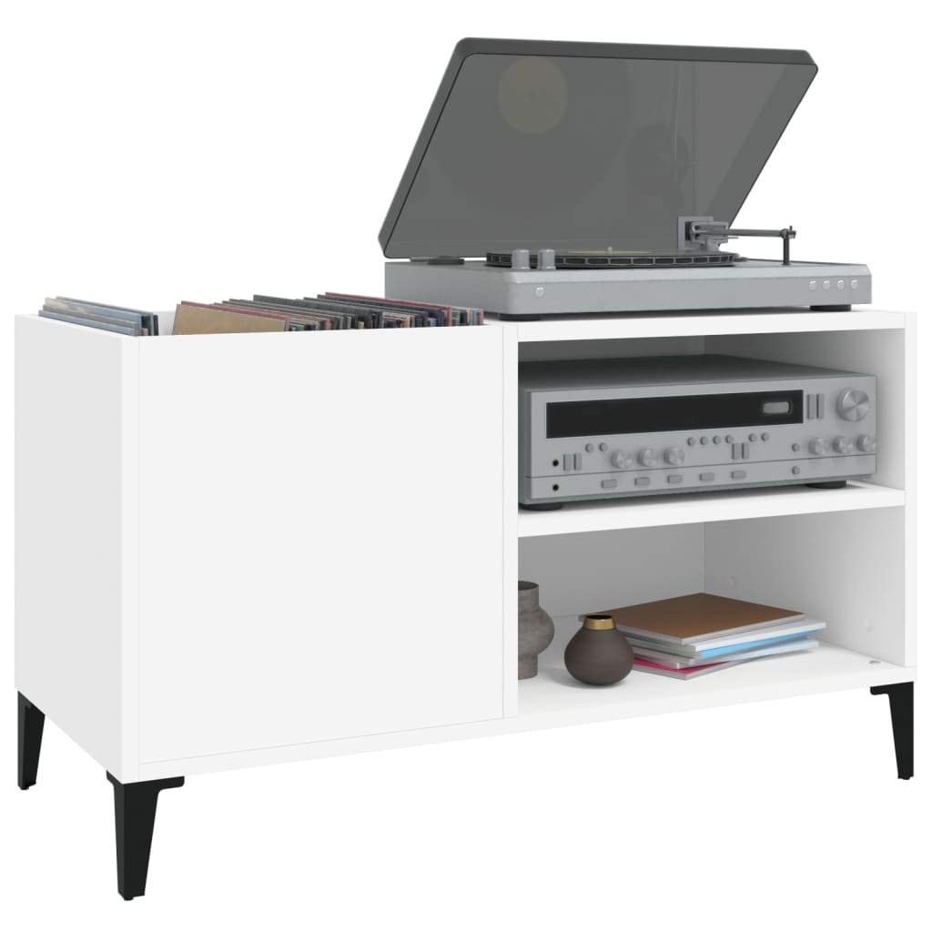 Armoire à disques blanc 84,5x38x48 cm bois d'ingénierie - XIOS