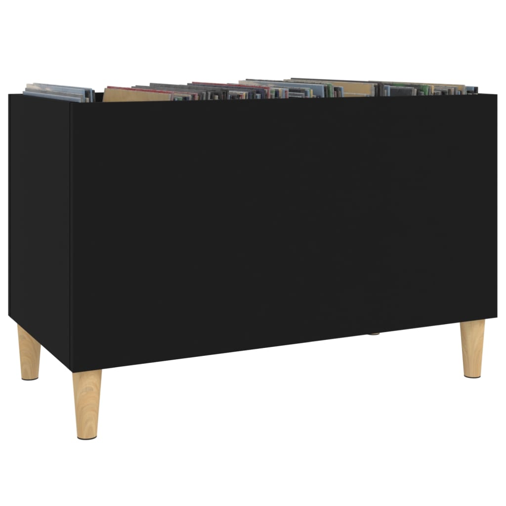 Armoire à disques noir 74,5x38x48 cm bois d'ingénierie - XIOS
