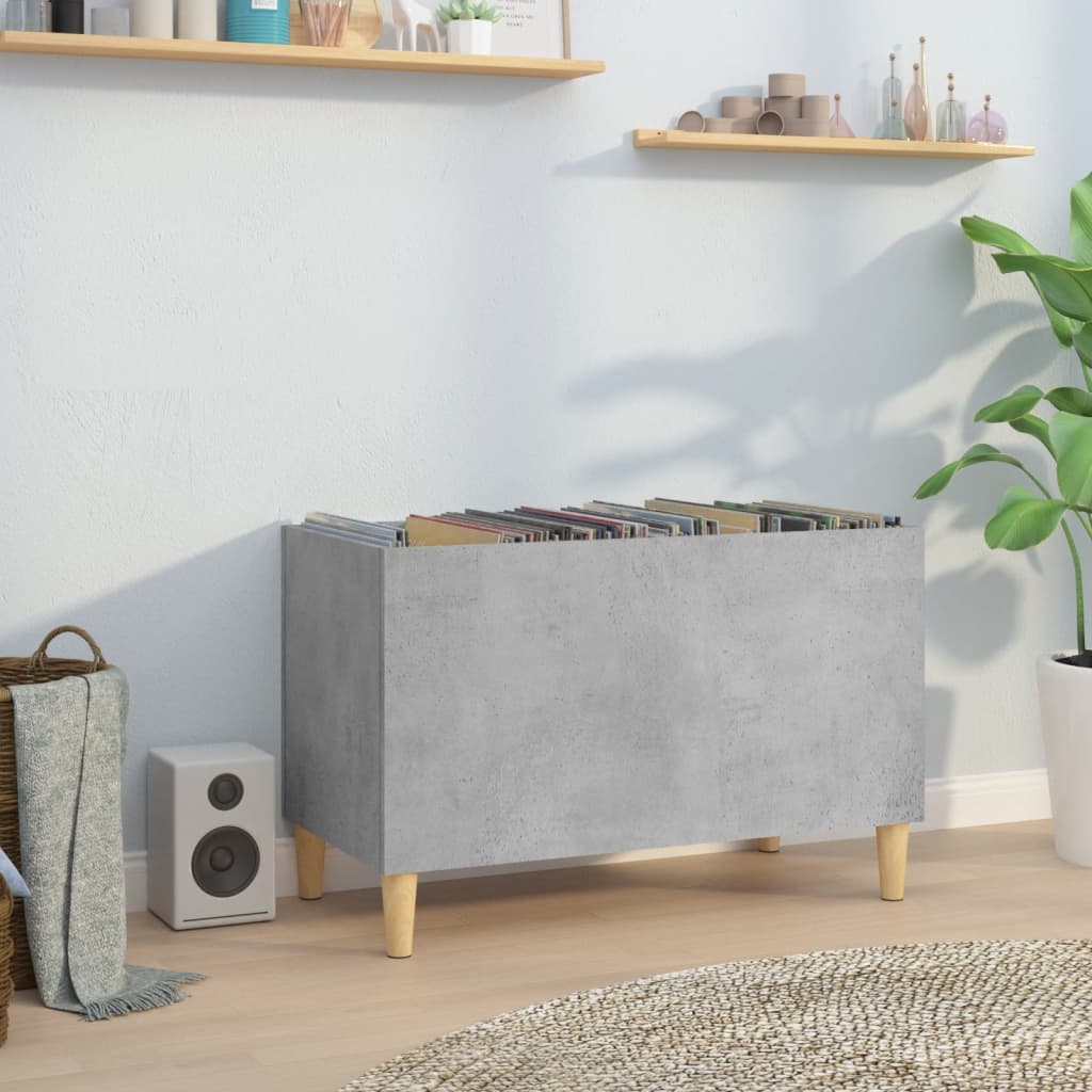 Armoire à disques gris béton 74,5x38x48 cm bois d'ingénierie - XIOS