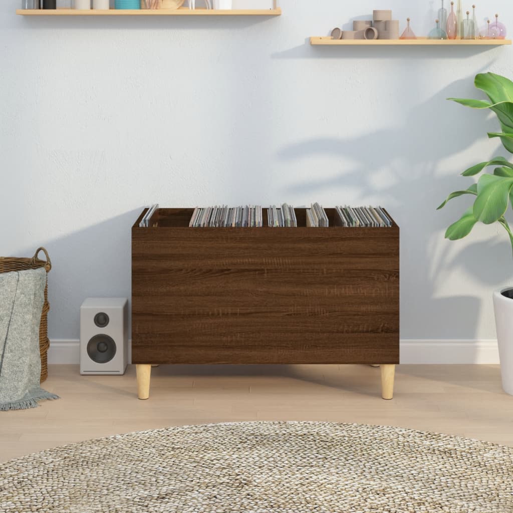 Armoire à disques chêne marron 74,5x38x48 cm bois d'ingénierie - XIOS