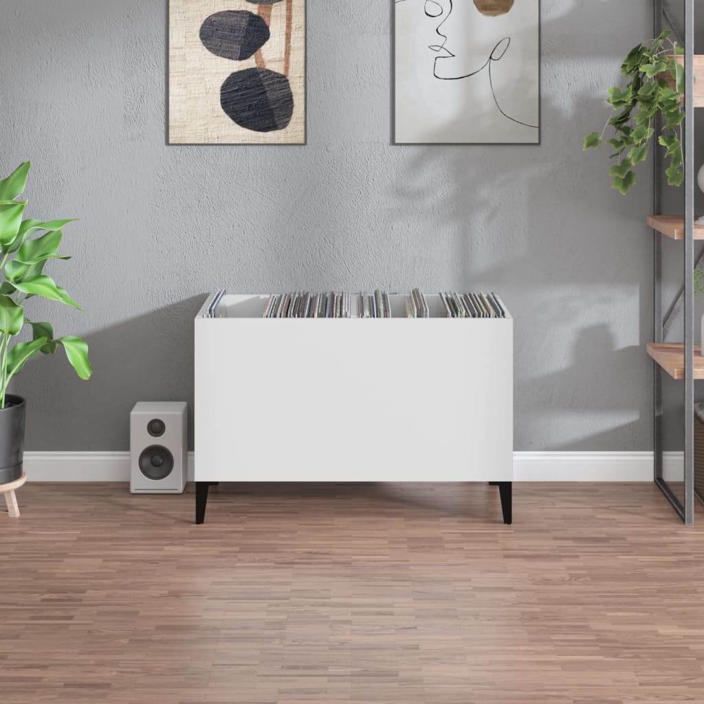 Armoire à disques blanc 74,5x38x48 cm bois d'ingénierie - XIOS