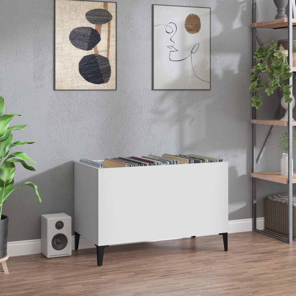 Armoire à disques blanc 74,5x38x48 cm bois d'ingénierie - XIOS