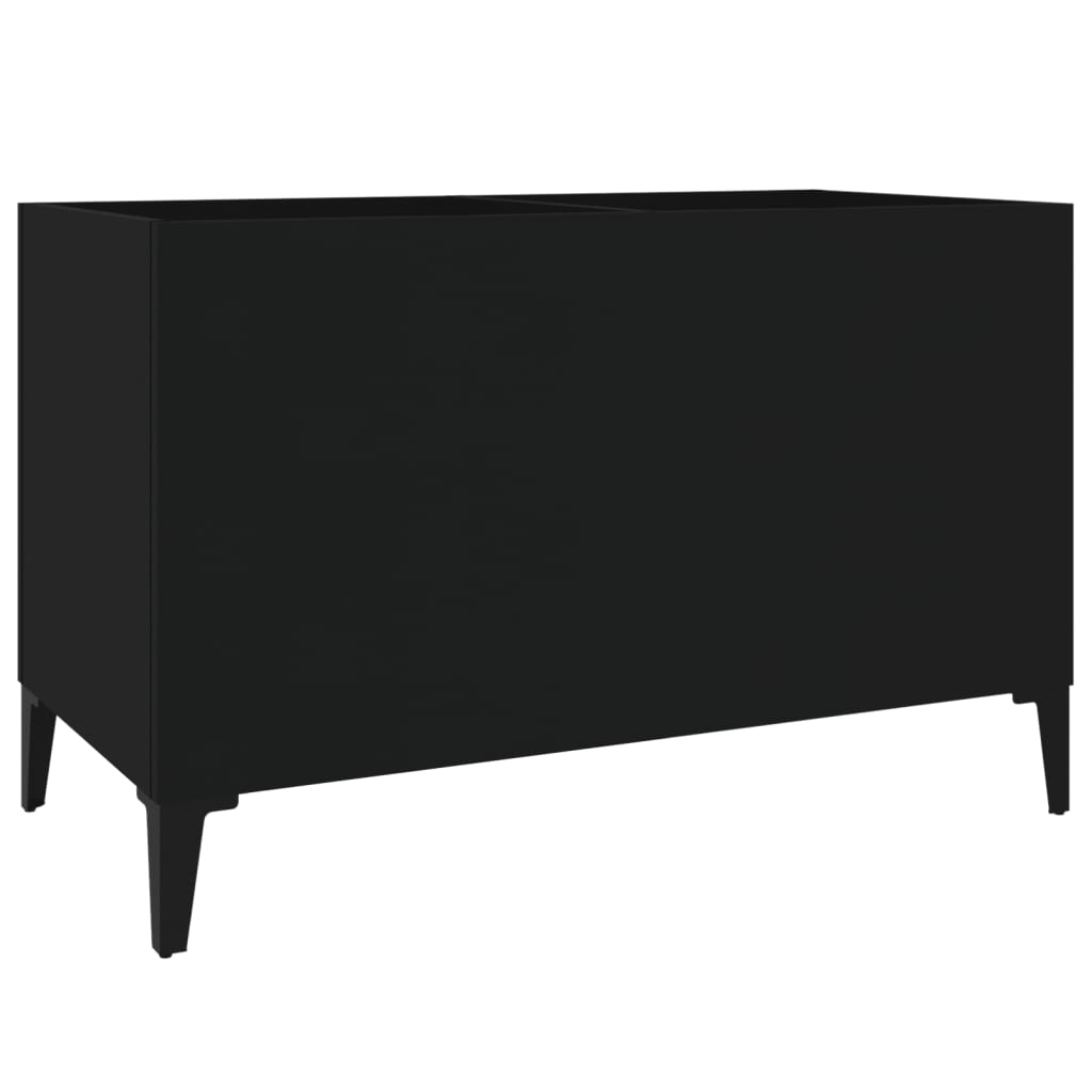 Armoire à disques noir 74,5x38x48 cm bois d'ingénierie - XIOS