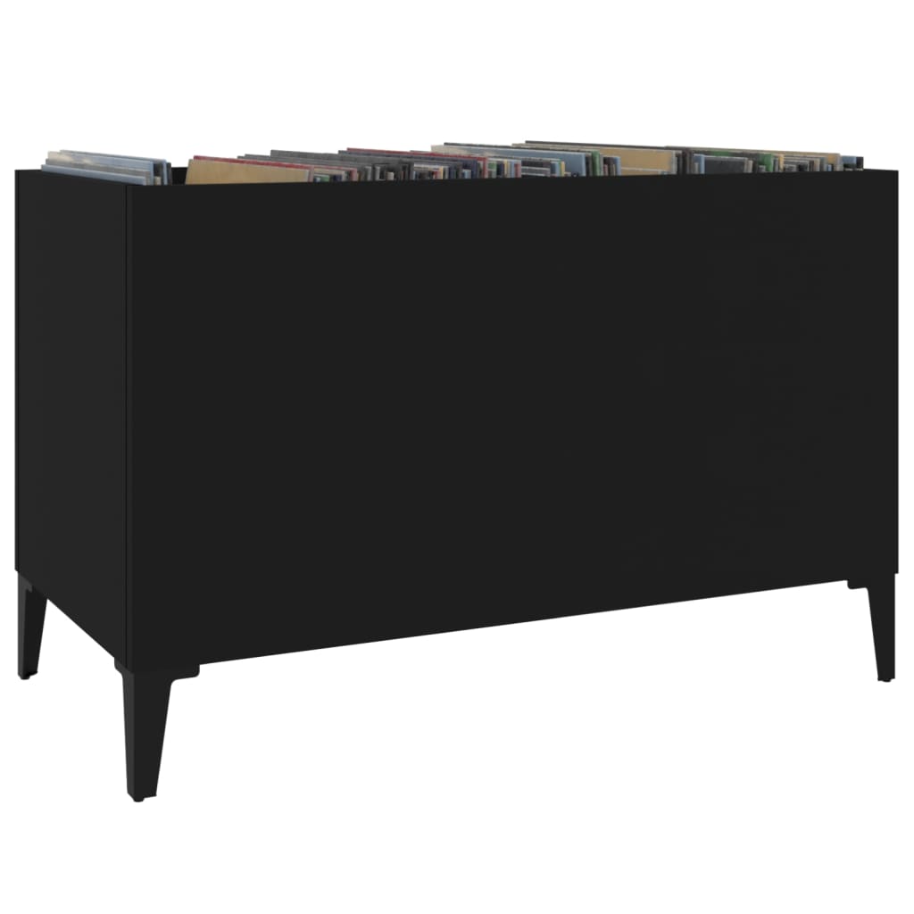 Armoire à disques noir 74,5x38x48 cm bois d'ingénierie - XIOS
