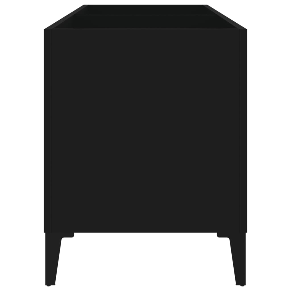 Armoire à disques noir 74,5x38x48 cm bois d'ingénierie - XIOS
