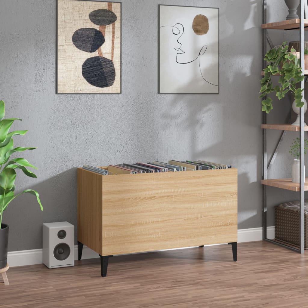 Armoire à disques chêne sonoma 74,5x38x48 cm bois d'ingénierie - XIOS