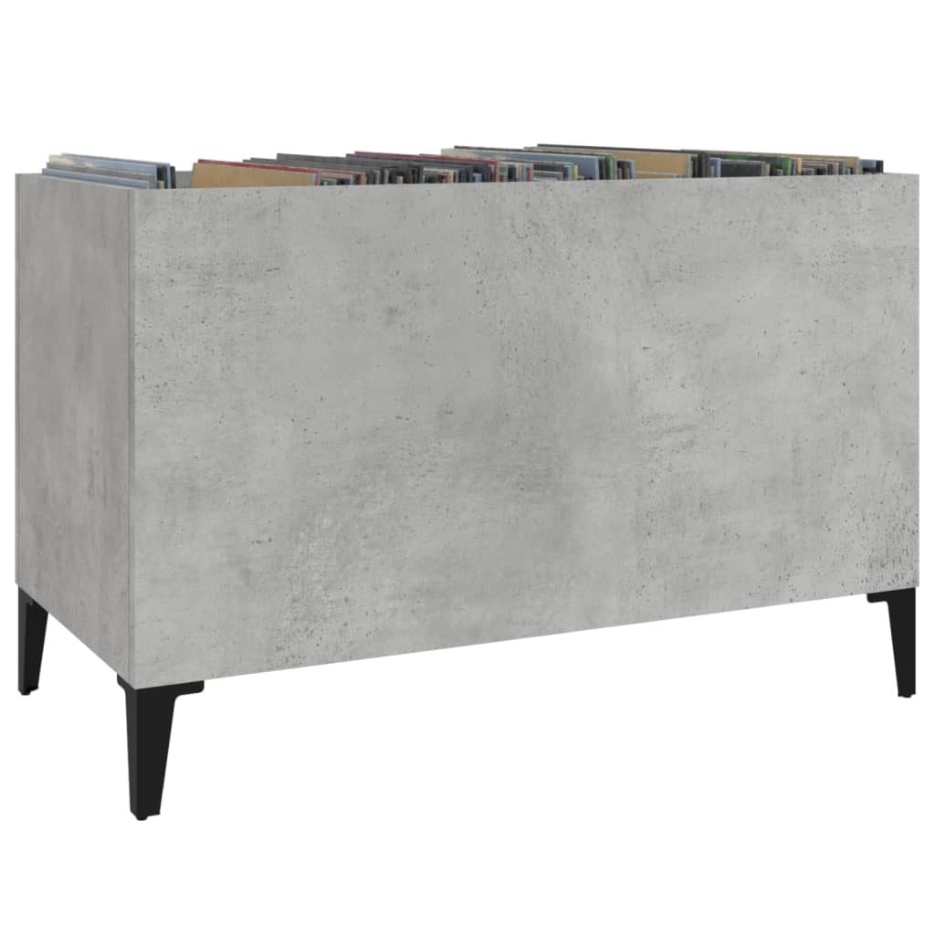 Armoire à disques gris béton 74,5x38x48 cm bois d'ingénierie - XIOS