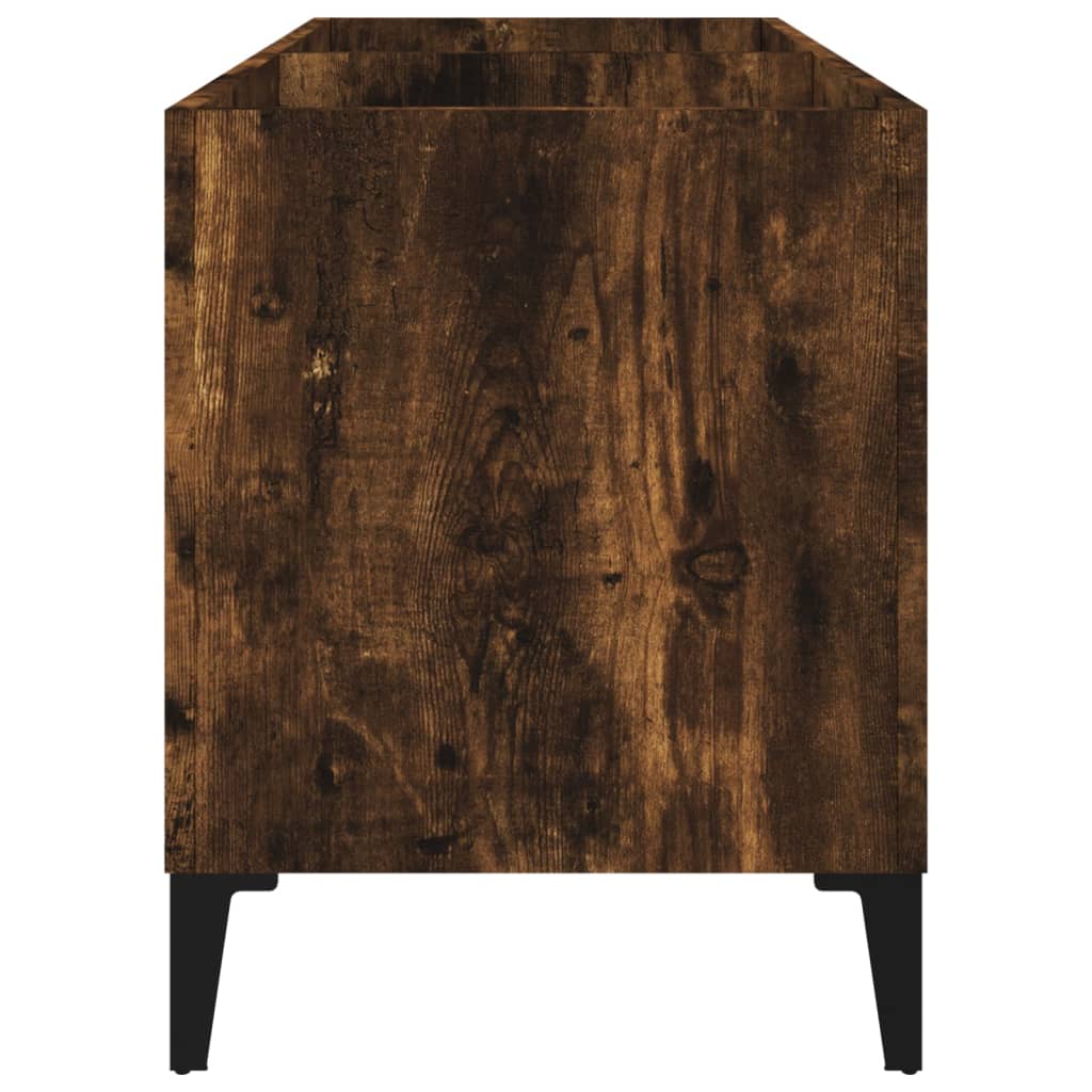 Armoire à disques chêne fumé 74,5x38x48 cm bois d'ingénierie - XIOS