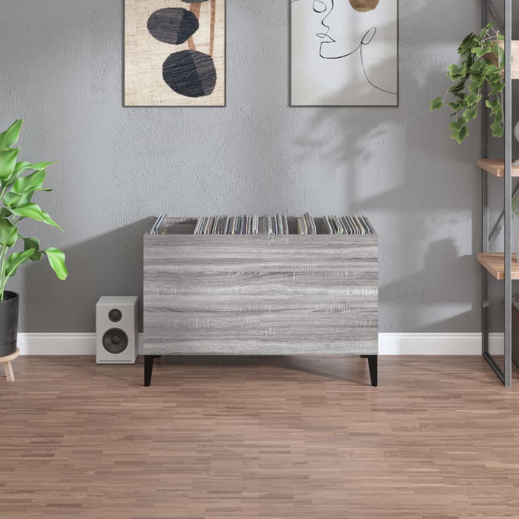 Armoire à disques sonoma gris 74,5x38x48 cm bois d'ingénierie - XIOS