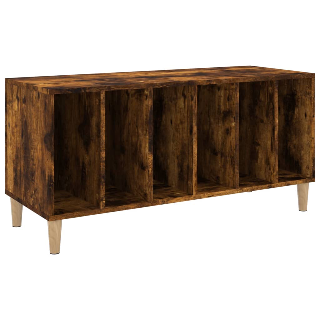 Armoire à disques chêne fumé 100x38x48 cm bois d'ingénierie - XIOS