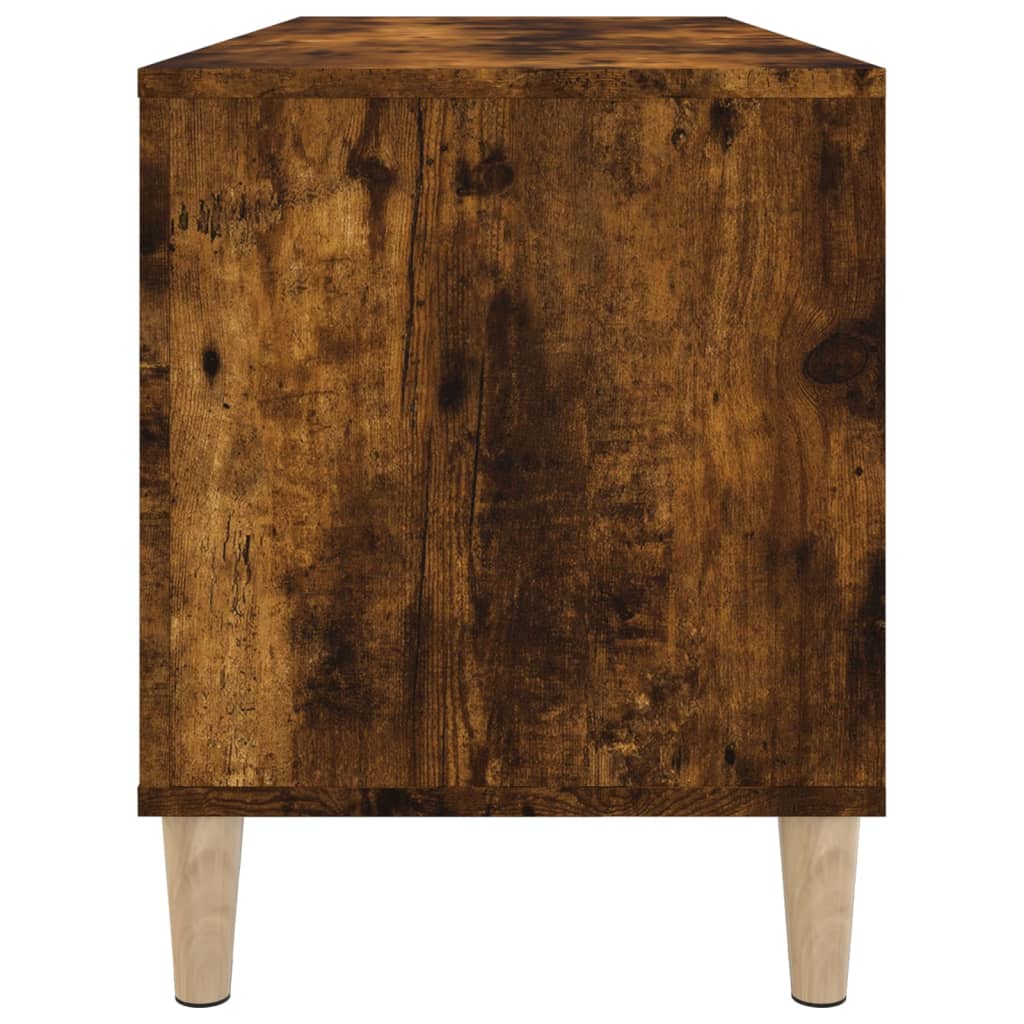 Armoire à disques chêne fumé 100x38x48 cm bois d'ingénierie - XIOS